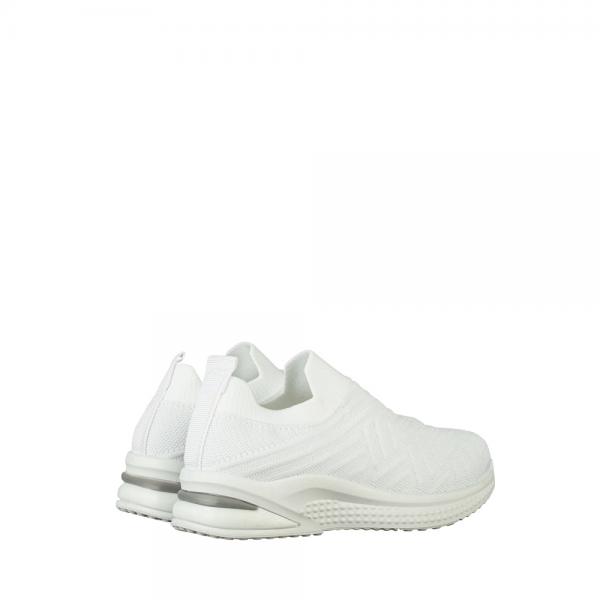 Παιδικά αθλητικά παπούτσια  λευκά από ύφασμα Doston, 4 - Kalapod.gr